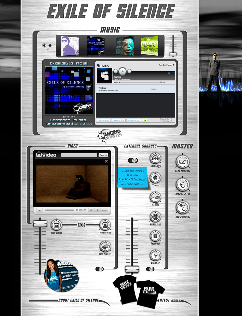 Exile of Silence MySpace Skin